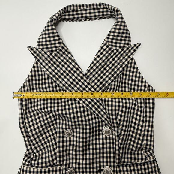 Veronica Beard Gingham Double-Breasted Vest - Picture 6 of 11